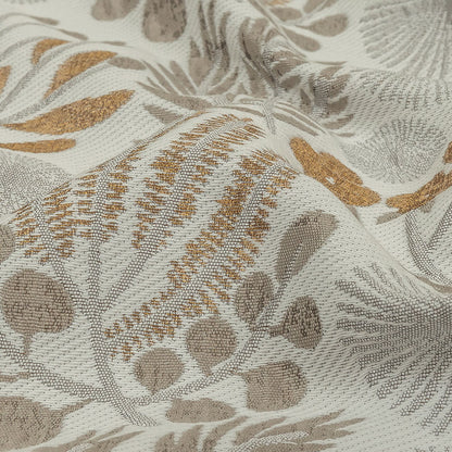 Drapery Jacquard - Gold Foliage - British Imported Detail