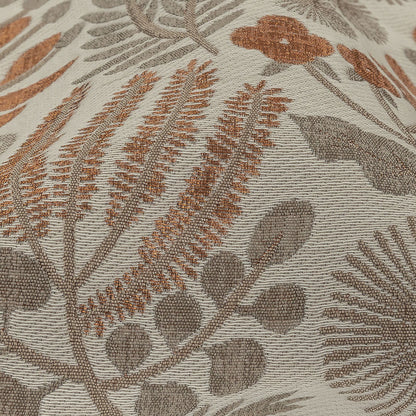 Drapery Jacquard - Saffron Foliage - British Imported Detail