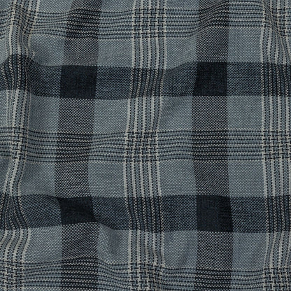 Polyester Chenille - Ink Plaid - British Imported
