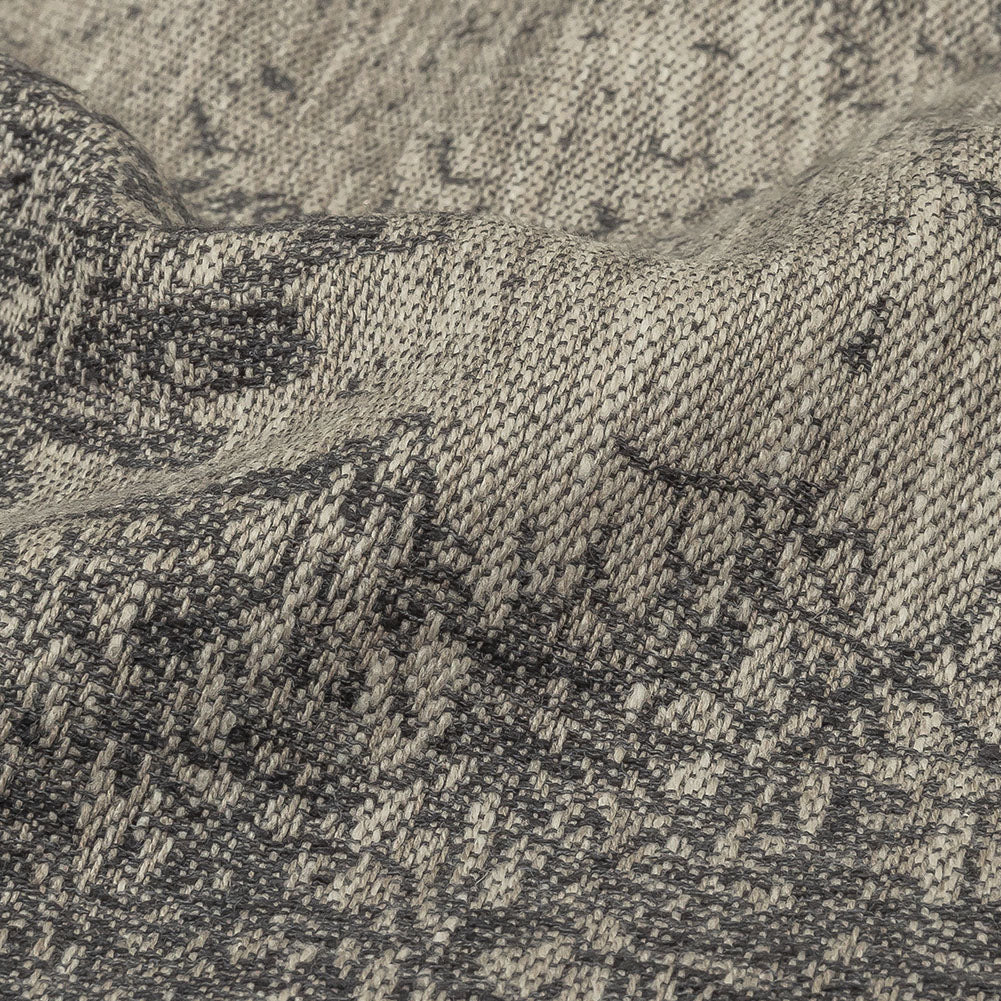 Drapery Jacquard Panel - Charcoal Antelope in the Wild - British Imported Detail