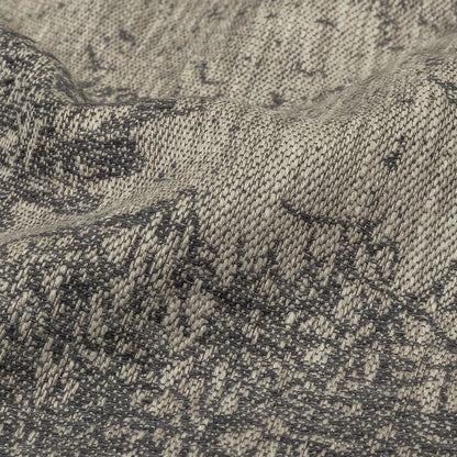 Drapery Jacquard Panel - Charcoal Antelope in the Wild - British Imported Detail