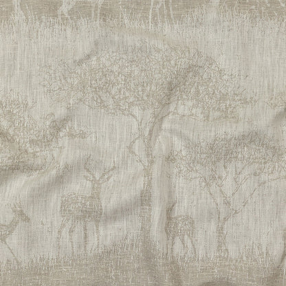 Drapery Jacquard Panel - Fawn Antelope in the Wild - British Imported