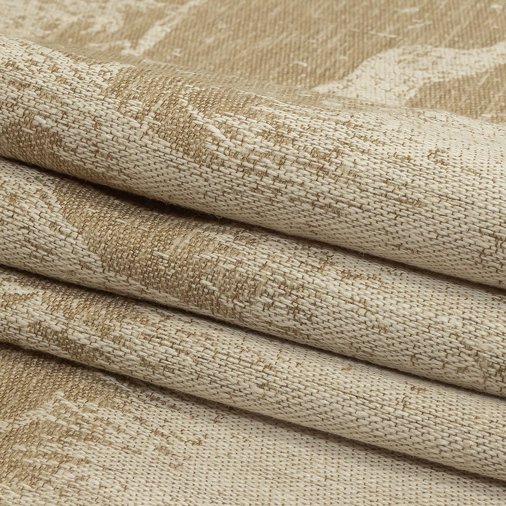 Drapery Jacquard Panel - Ochre Antelope in the Wild - British Imported Folded