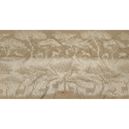 Drapery Jacquard Panel - Ochre Antelope in the Wild - British Imported Full