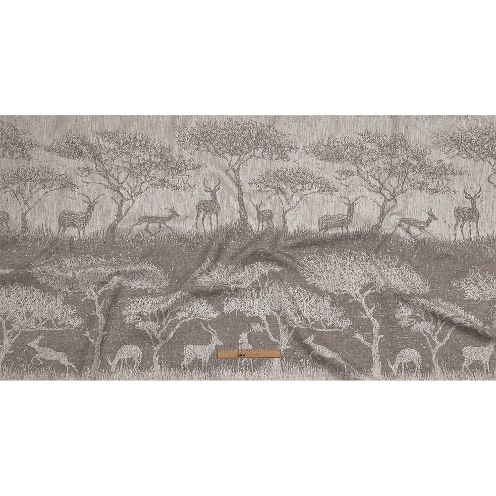 Drapery Jacquard Panel - Pebble Antelope in the Wild - British Imported Full
