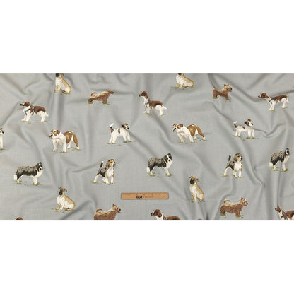 Cotton Canvas Print - Danube Puppy Parade - British Imported Full