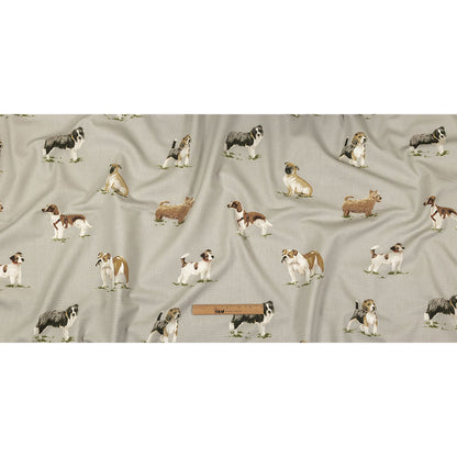 Cotton Canvas Print - Linen Puppy Parade - British Imported Full