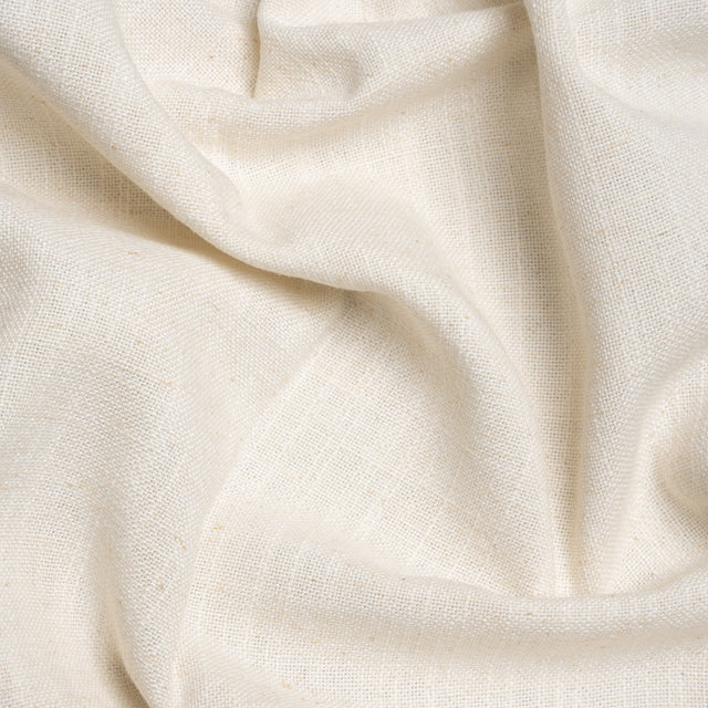 Linen, Viscose and Polyester Woven - Oyster - British Imported
