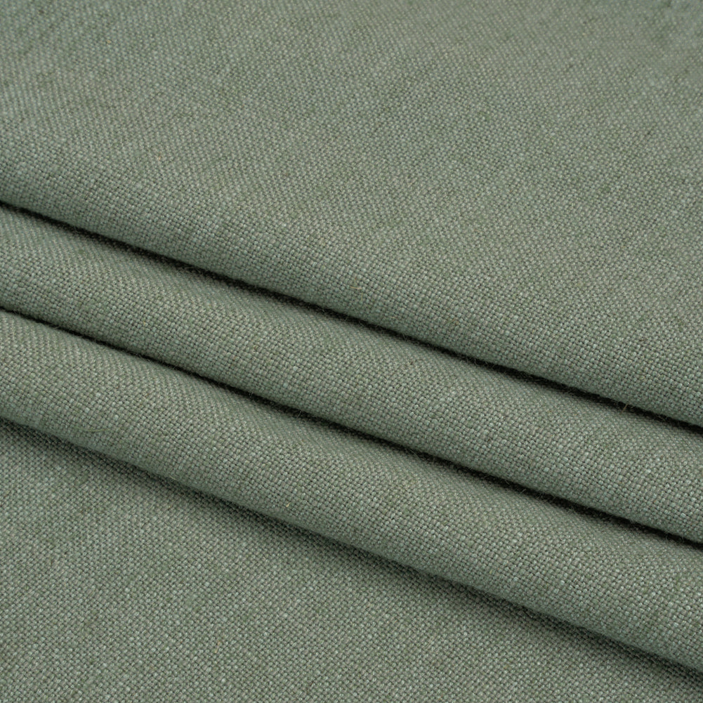 Linen, Viscose and Polyester Woven - Pale Fern - British Imported Folded