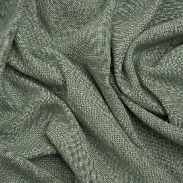 Linen, Viscose and Polyester Woven - Pale Fern - British Imported