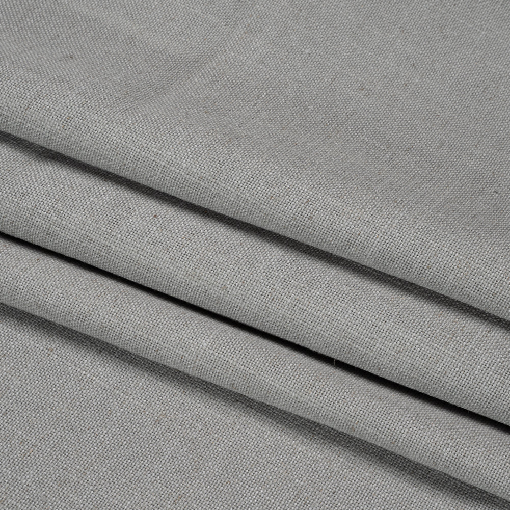 Linen, Viscose and Polyester Woven - Steel - British Imported Folded