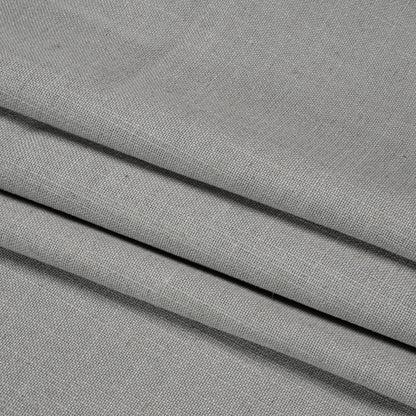Linen, Viscose and Polyester Woven - Steel - British Imported Folded