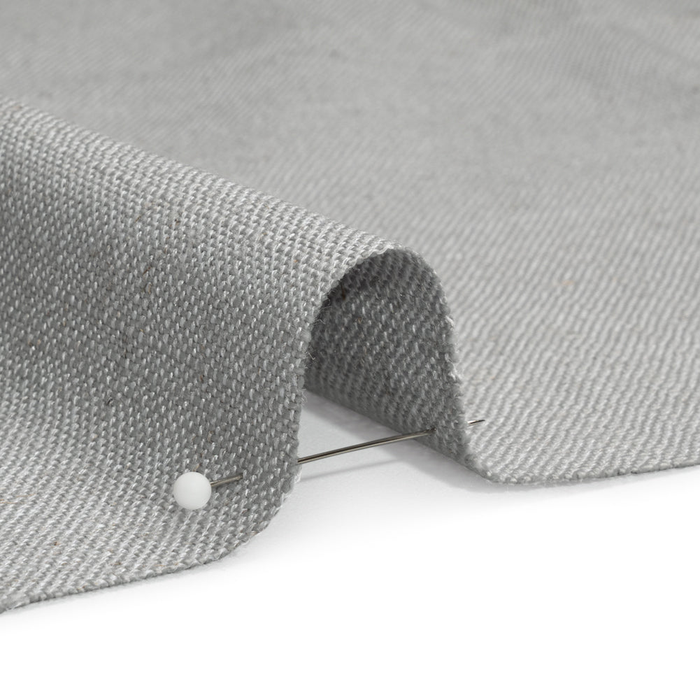 Linen, Viscose and Polyester Woven - Steel - British Imported Detail