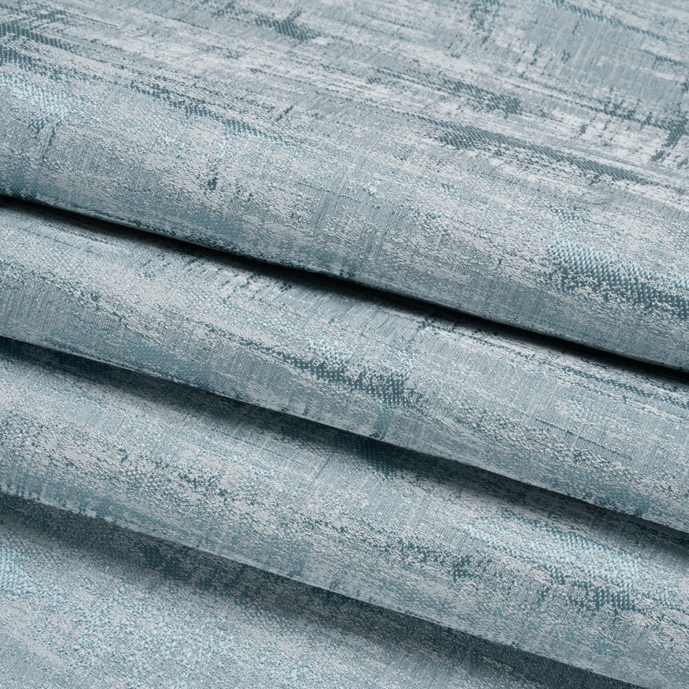 Drapery Jacquard - Mid Seaspray Distressed Abstract - British Imported Folded