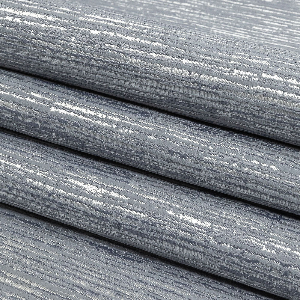 Recycled Polyester Jacquard - Mist Striated - British Imported Folded