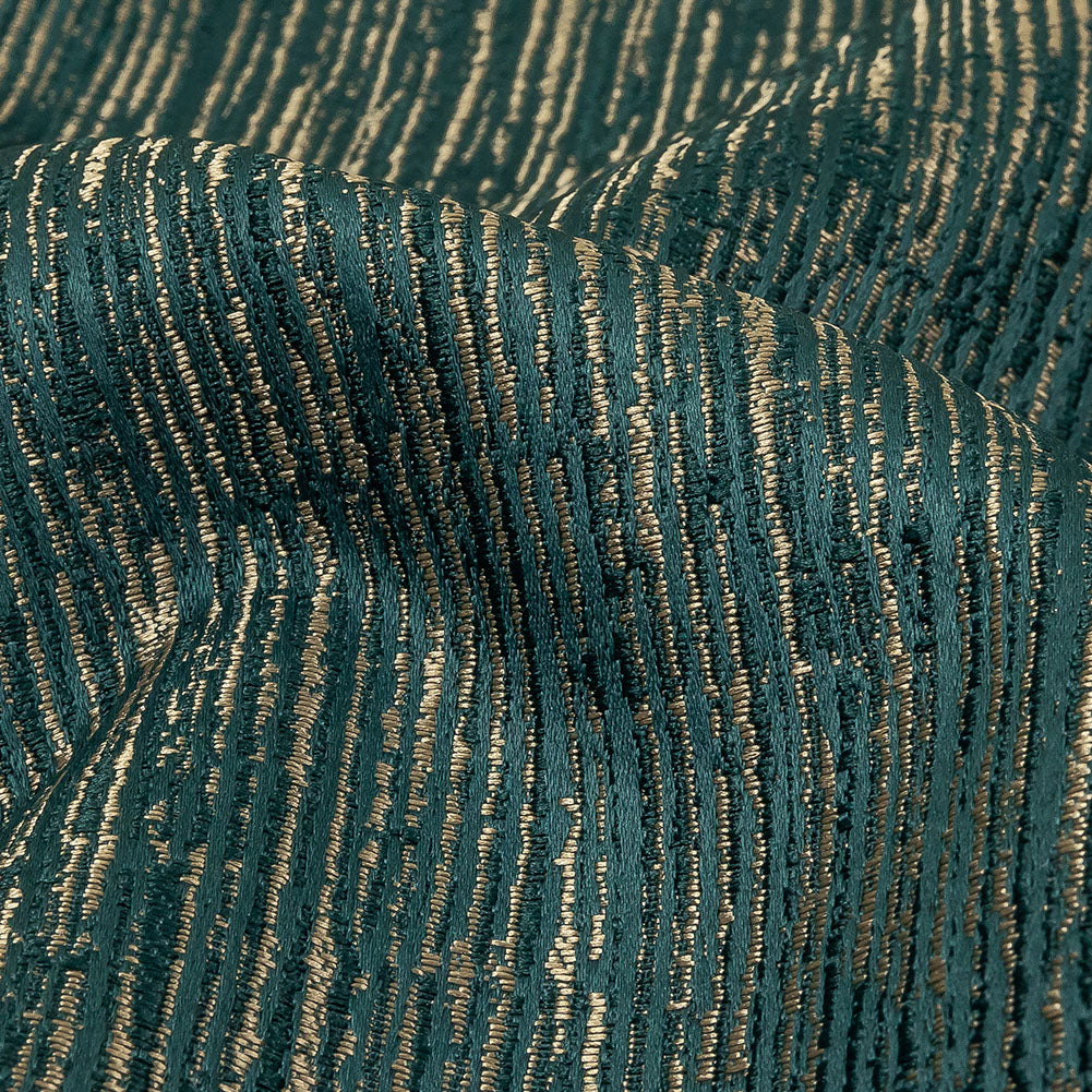 Recycled Polyester Jacquard - Peacock Striated - British Imported Detail