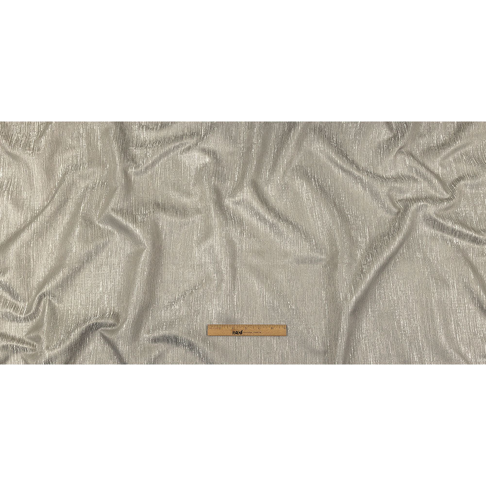 Recycled Polyester Jacquard - Platinum Striated - British Imported Full