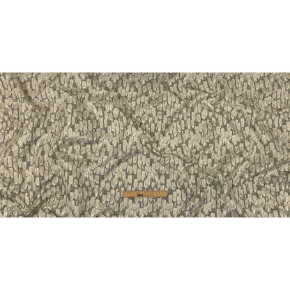 Recycled Polyester Jacquard - Champagne Abstract Brushstrokes - British Imported Full