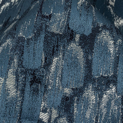 Recycled Polyester Jacquard - Danube Abstract Brushstrokes - British Imported Detail