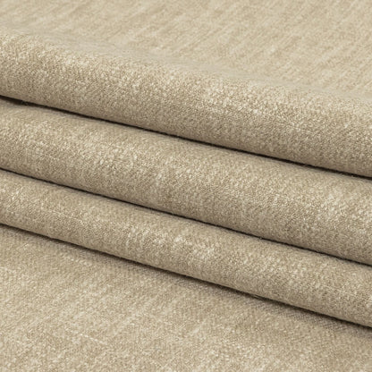 British Imported Heathered Champagne Recycled Polyester Drapery Woven Folded