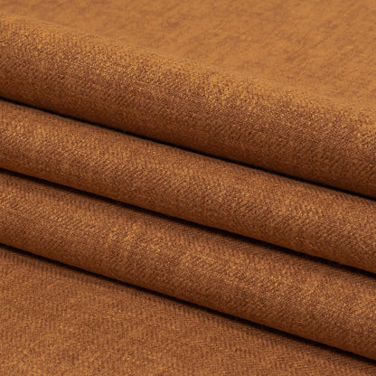 British Imported Heathered Copper Recycled Polyester Drapery Woven Folded