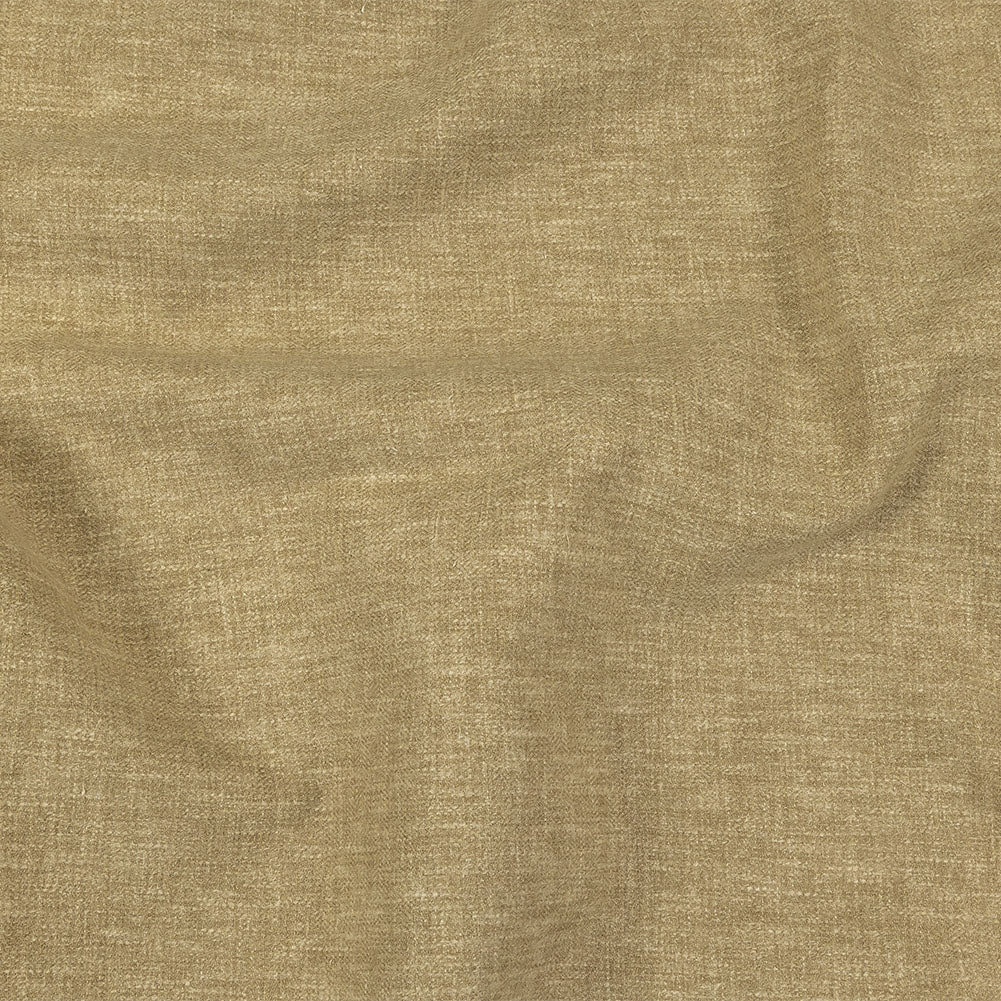 British Imported Heathered Gold Recycled Polyester Drapery Woven