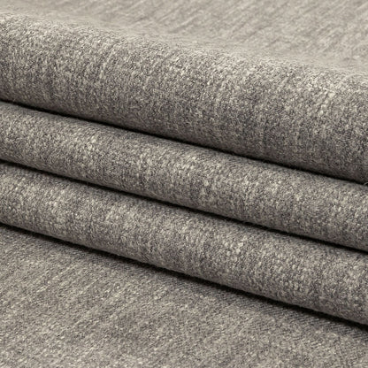 British Imported Heathered Graphite Recycled Polyester Drapery Woven Folded
