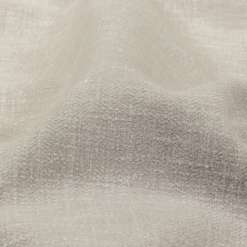 British Imported Heathered Platinum Recycled Polyester Drapery Woven Detail
