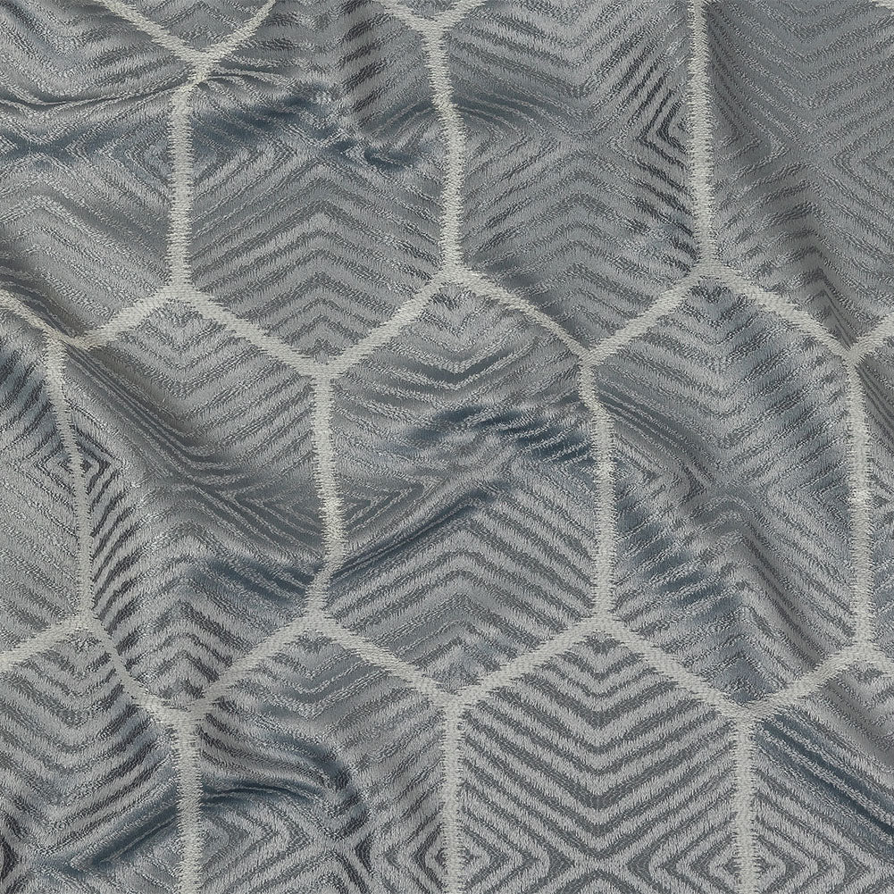 British Imported Mist Geometric Chevron Recycled Polyester Jacquard