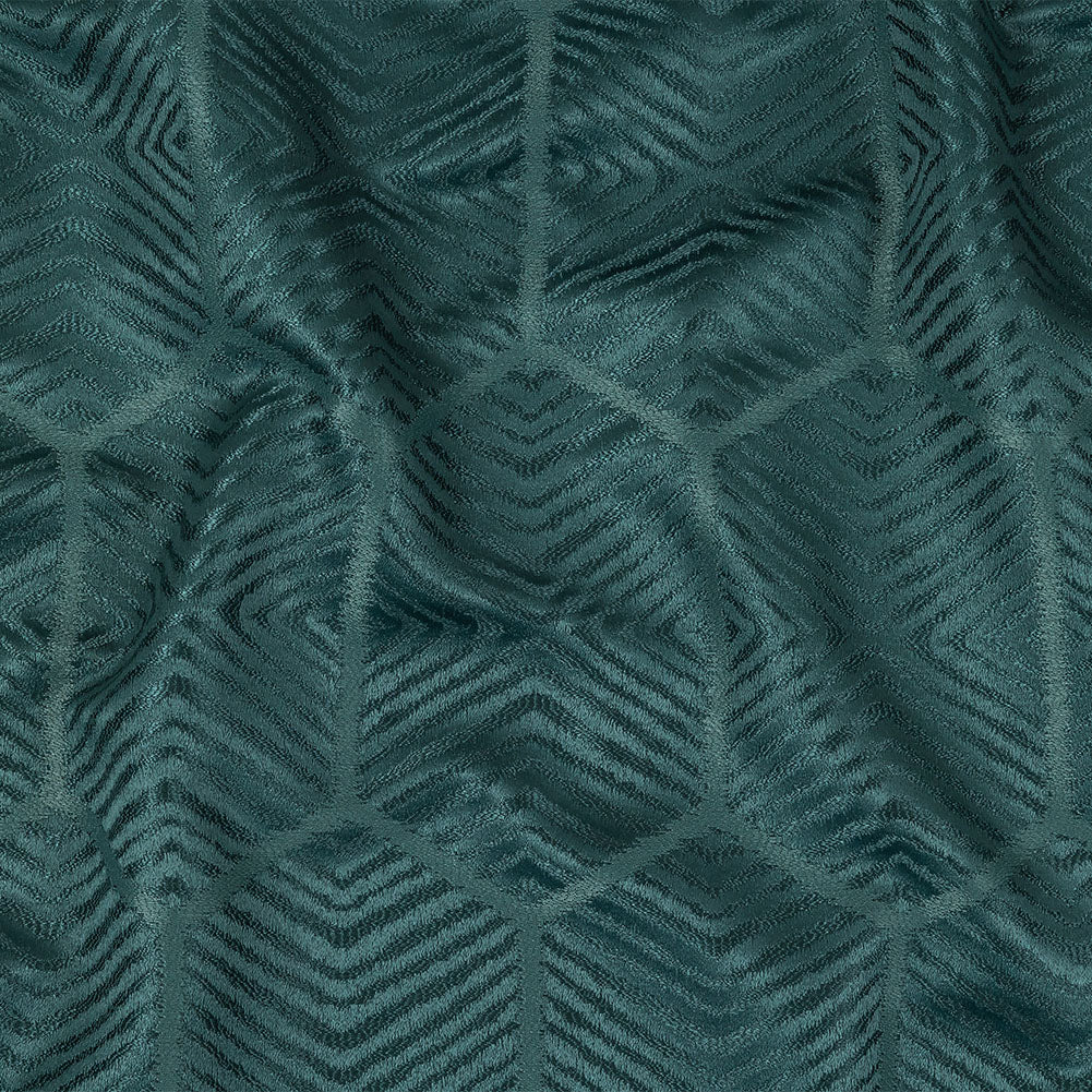 British Imported Peacock Geometric Chevron Recycled Polyester Jacquard