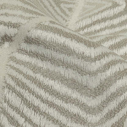 British Imported Platinum Geometric Chevron Recycled Polyester Jacquard Detail