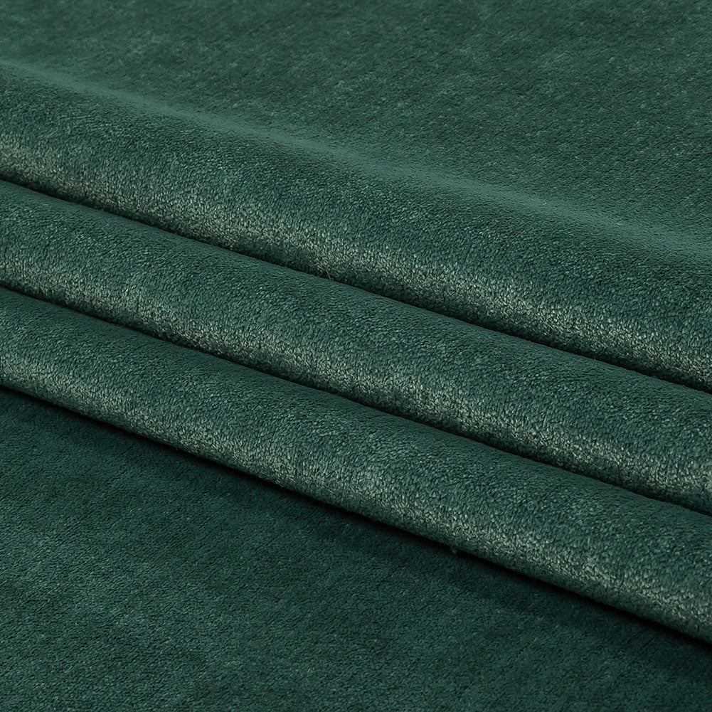 Micro Polyester Chenille - Emerald - British Imported Folded