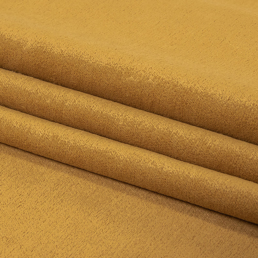 Micro Polyester Chenille - Mustard - British Imported Folded