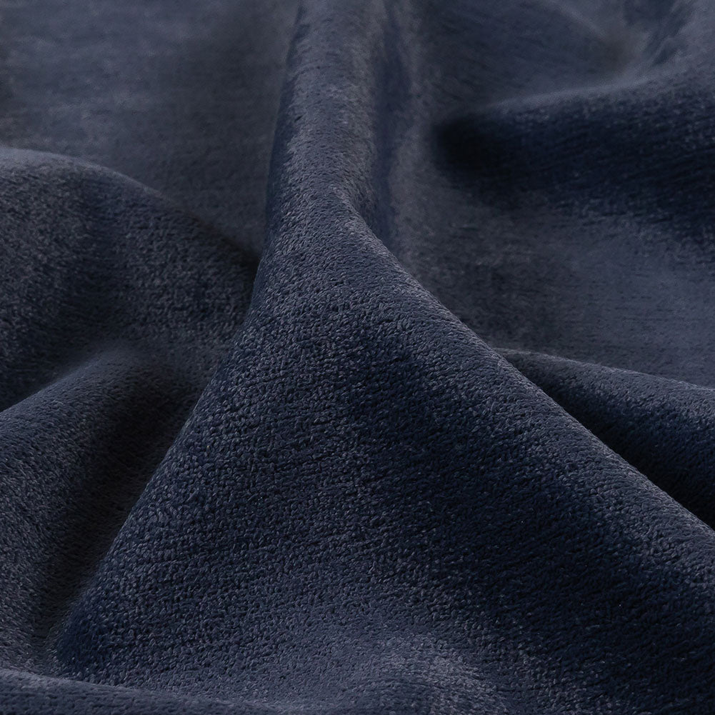 Micro Polyester Chenille - Navy - British Imported Detail