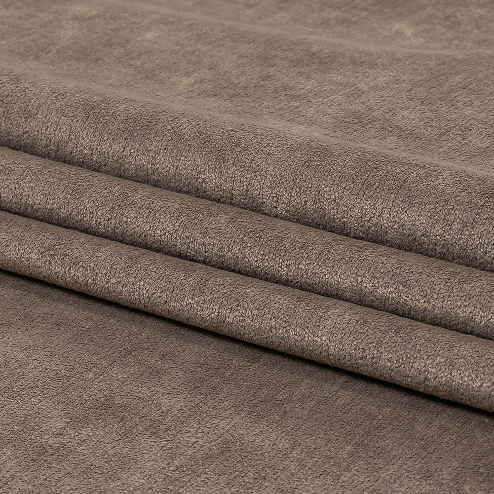 Micro Polyester Chenille - Otter - British Imported Folded