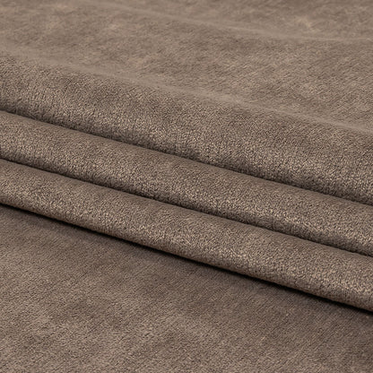 Micro Polyester Chenille - Otter - British Imported Folded