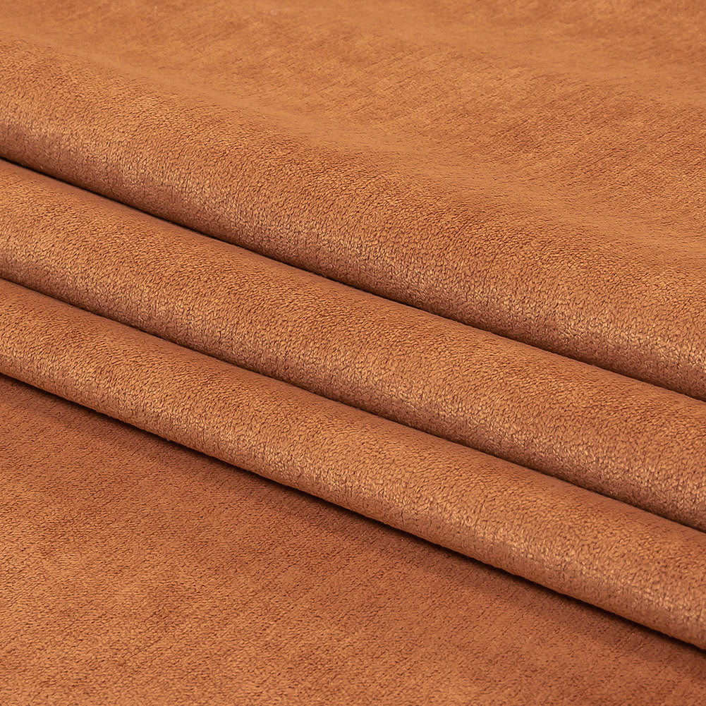 Micro Polyester Chenille - Papaya - British Imported Folded