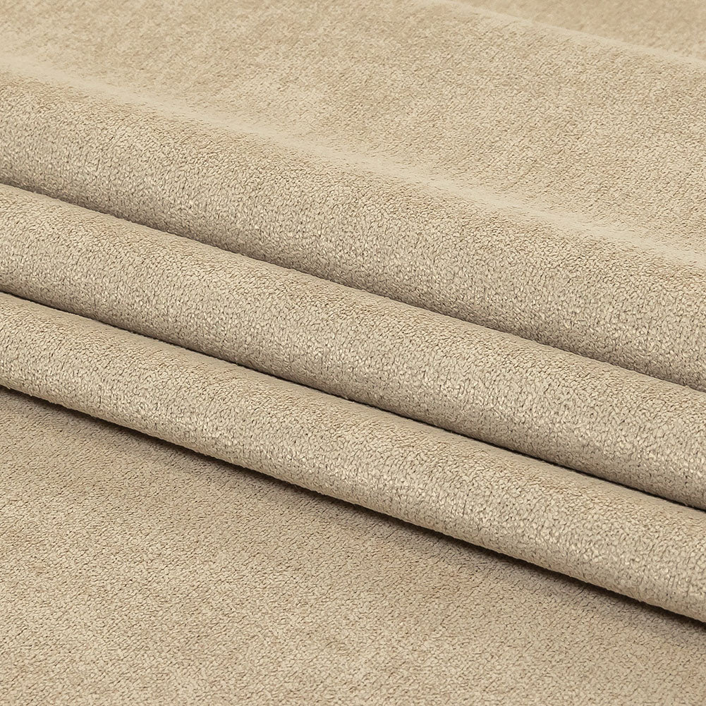 Micro Polyester Chenille - Putty - British Imported Folded