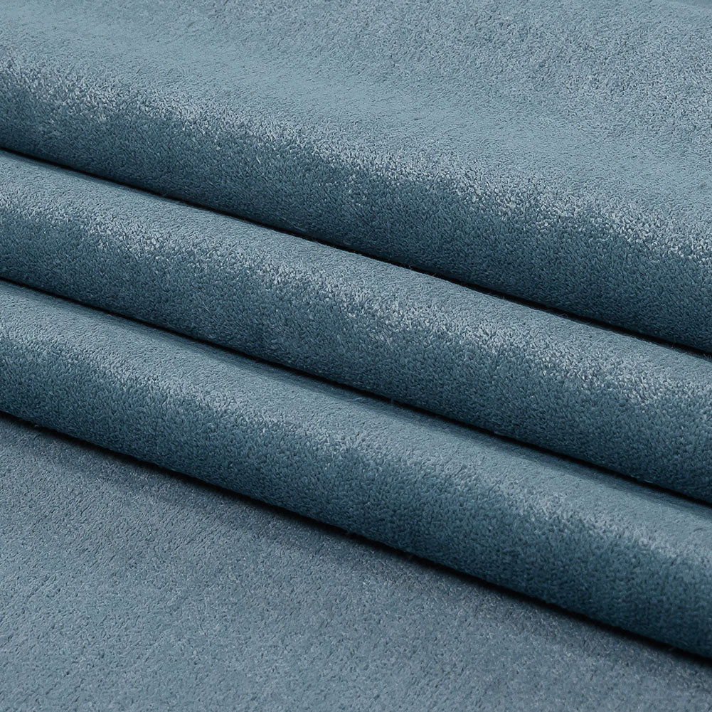 Micro Polyester Chenille - Sky - British Imported Folded
