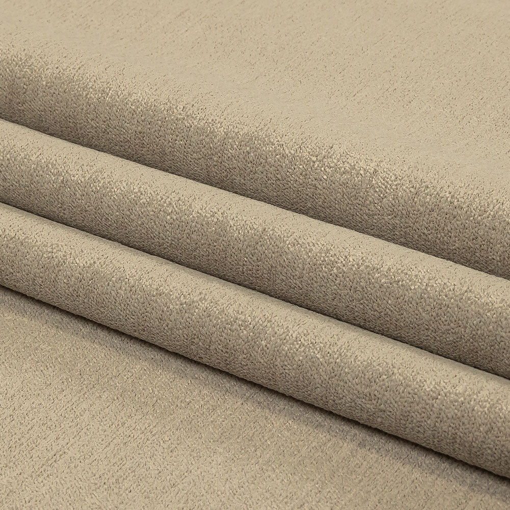 Micro Polyester Chenille - Stone - British Imported Folded