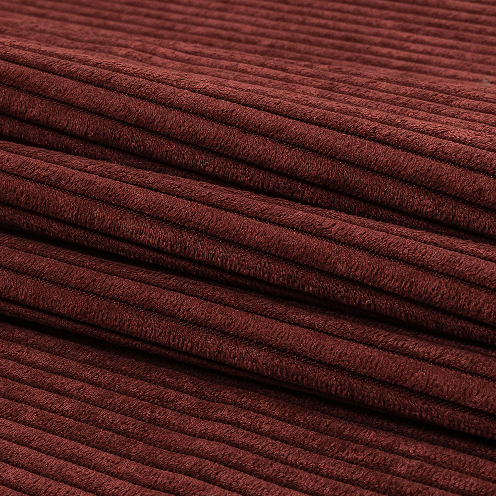 Plush Ribbed Velvet - Berry - British Imported Folded