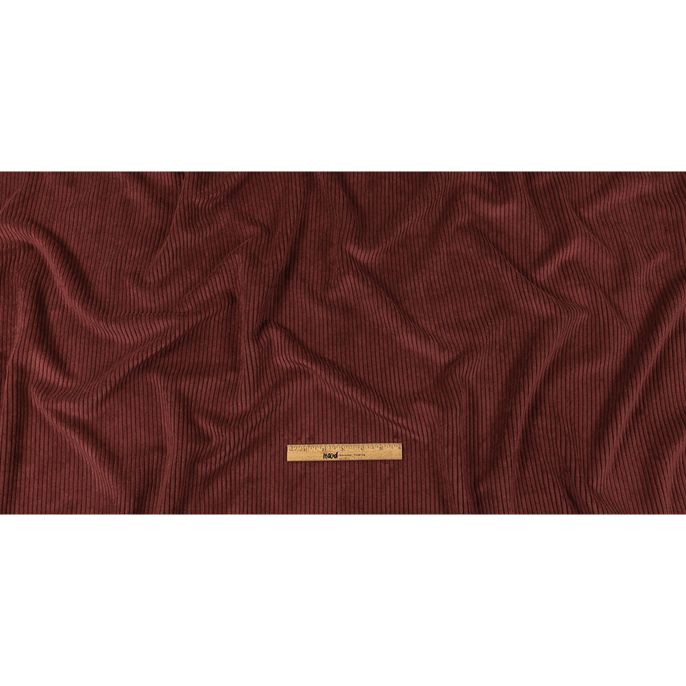 Plush Ribbed Velvet - Berry - British Imported Full