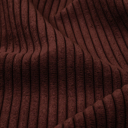 Plush Ribbed Velvet - Claret - British Imported Detail