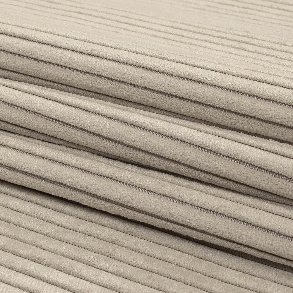Plush Ribbed Velvet - Dove - British Imported Folded