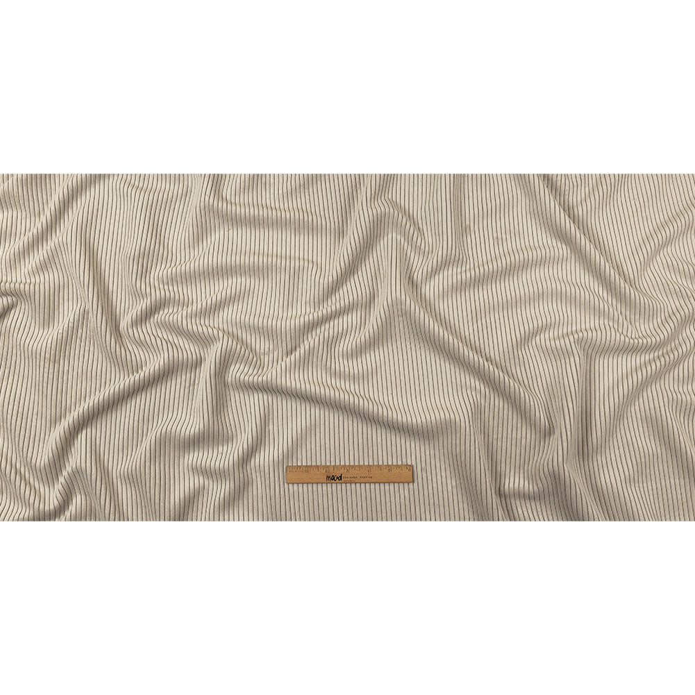 Plush Ribbed Velvet - Dove - British Imported Full