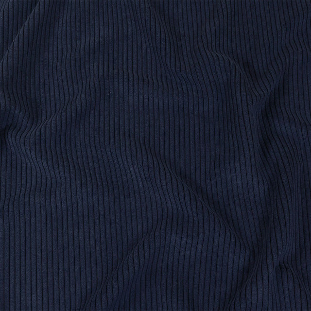 Plush Ribbed Velvet - Navy - British Imported