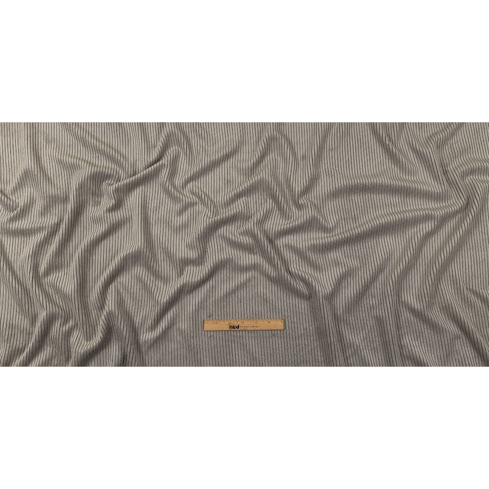 Plush Ribbed Velvet - Putty - British Imported Full
