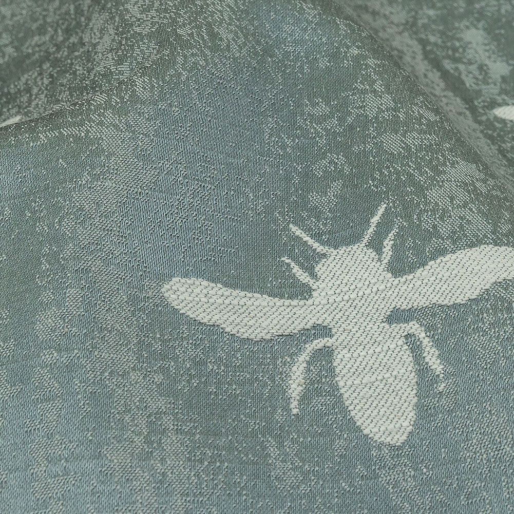 Slubbed Drapery Jacquard - Ocean Buzzing Bees - British Imported Detail