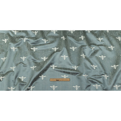 Slubbed Drapery Jacquard - Ocean Buzzing Bees - British Imported Full