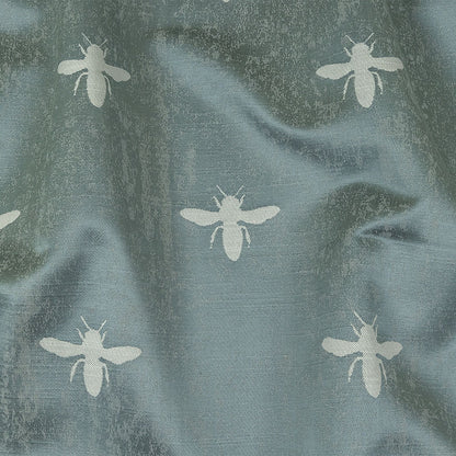 Slubbed Drapery Jacquard - Ocean Buzzing Bees - British Imported